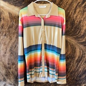 Ranch Dress’N Multicolor Striped rodeo shirt
